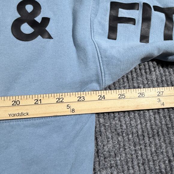 Abercrombie Fitch Sweatshirt Womens M Blue Soft Cozzy Retro Pullover Oversized - Picture 5 of 6